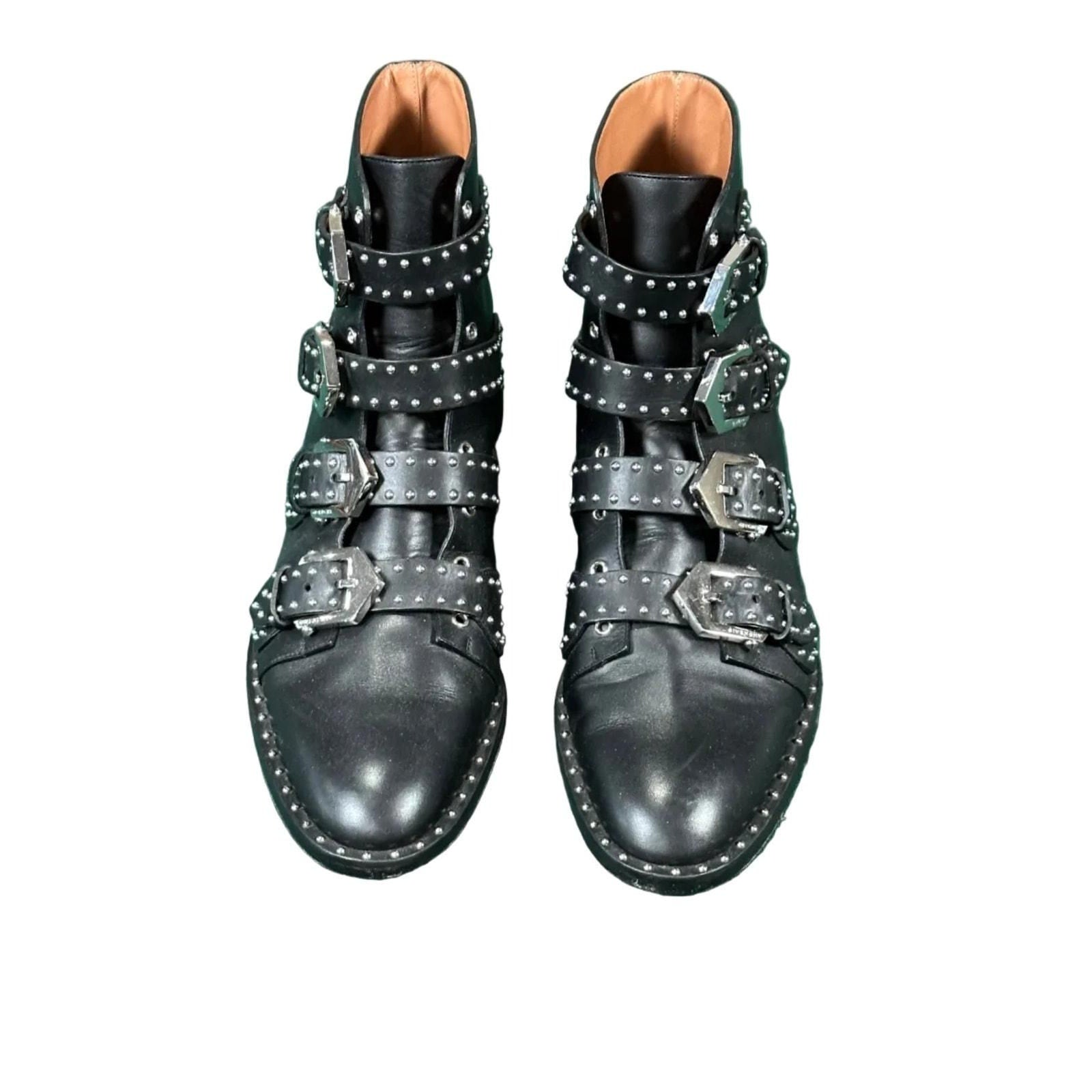 Givenchy Studded Black Leather Boots - Size 41 - VGUC - Givenchy