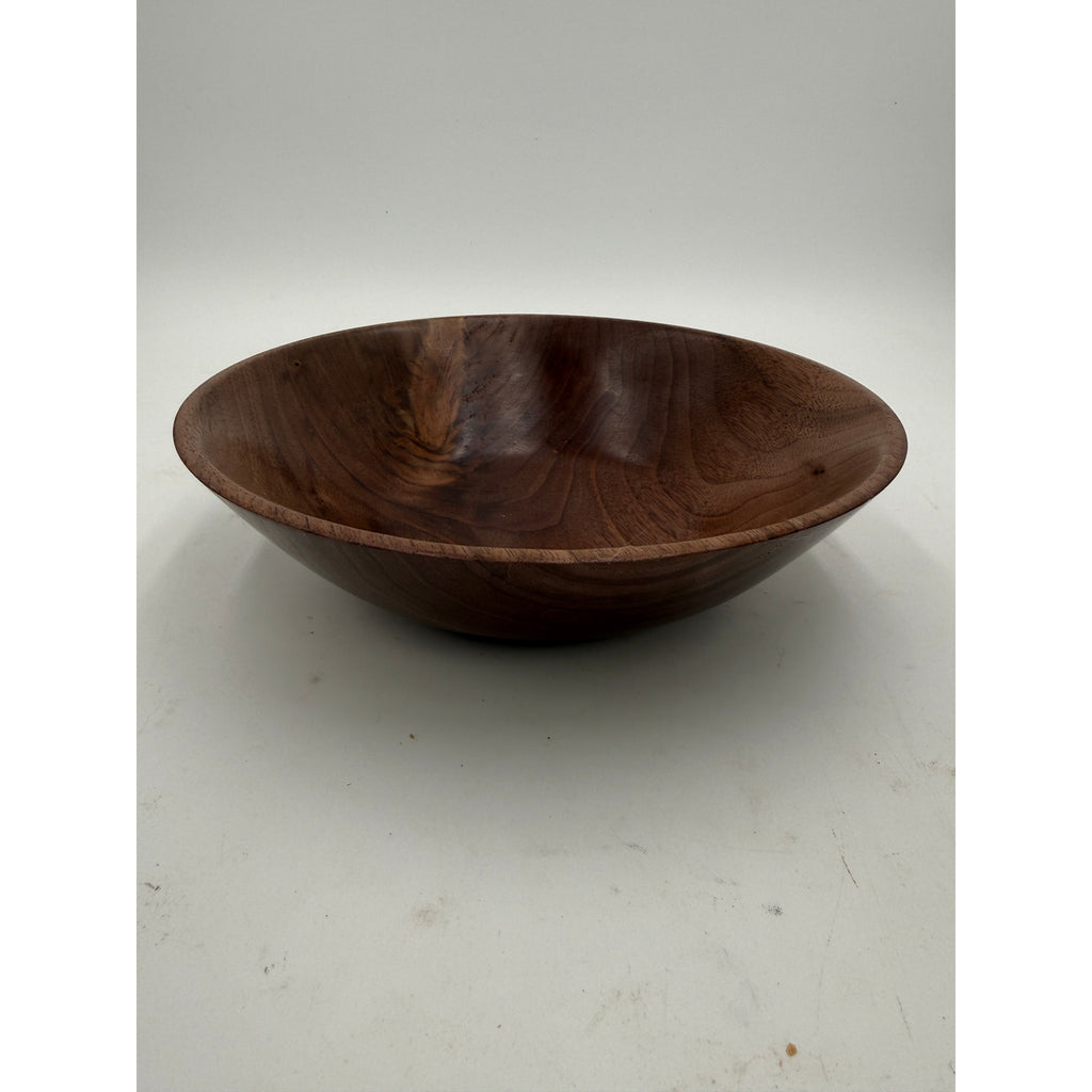 Hand Turned Walnut Bowl for the Home, 9.5x2.5 Inches, SKU 1411, One of a Kind