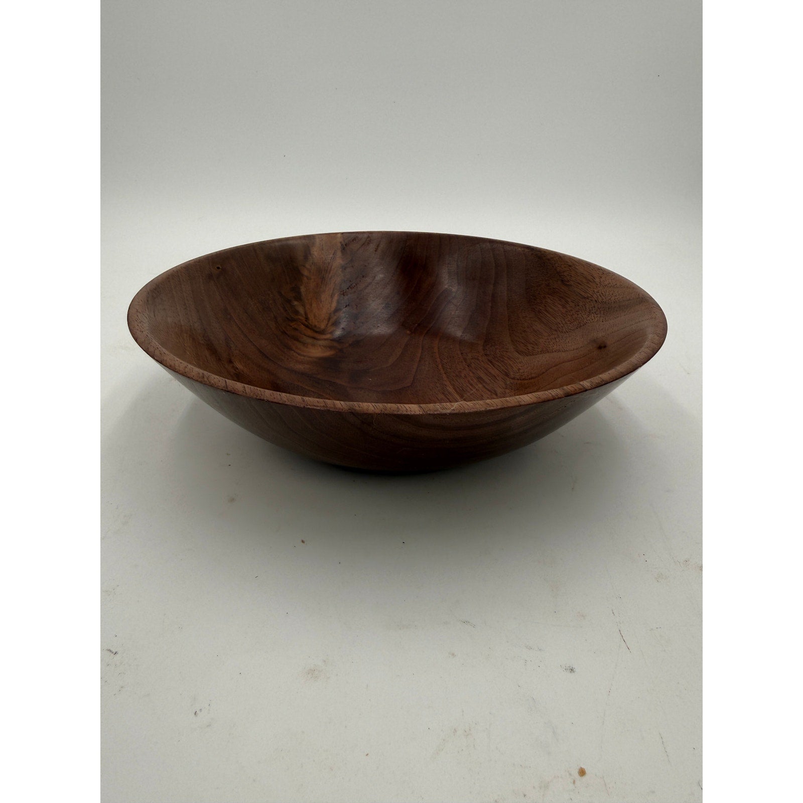 Hand Turned Walnut Bowl for the Home, 9.5x2.5 Inches, SKU 1411, One of a Kind