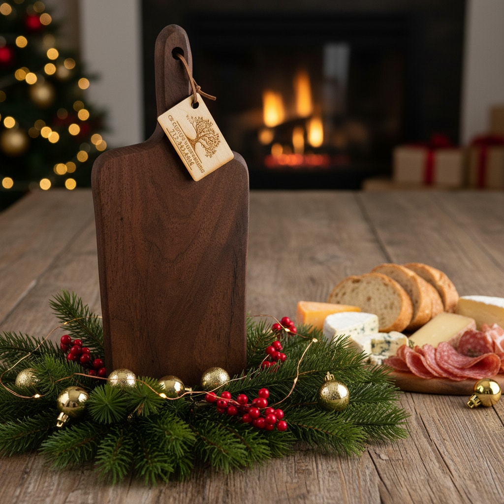 Walnut Charcuterie Board With Rich Grain Beauty, 15 x 5.5 x 1 inches, decorative serving tray, functional cutting board, handmade kitchen, o
