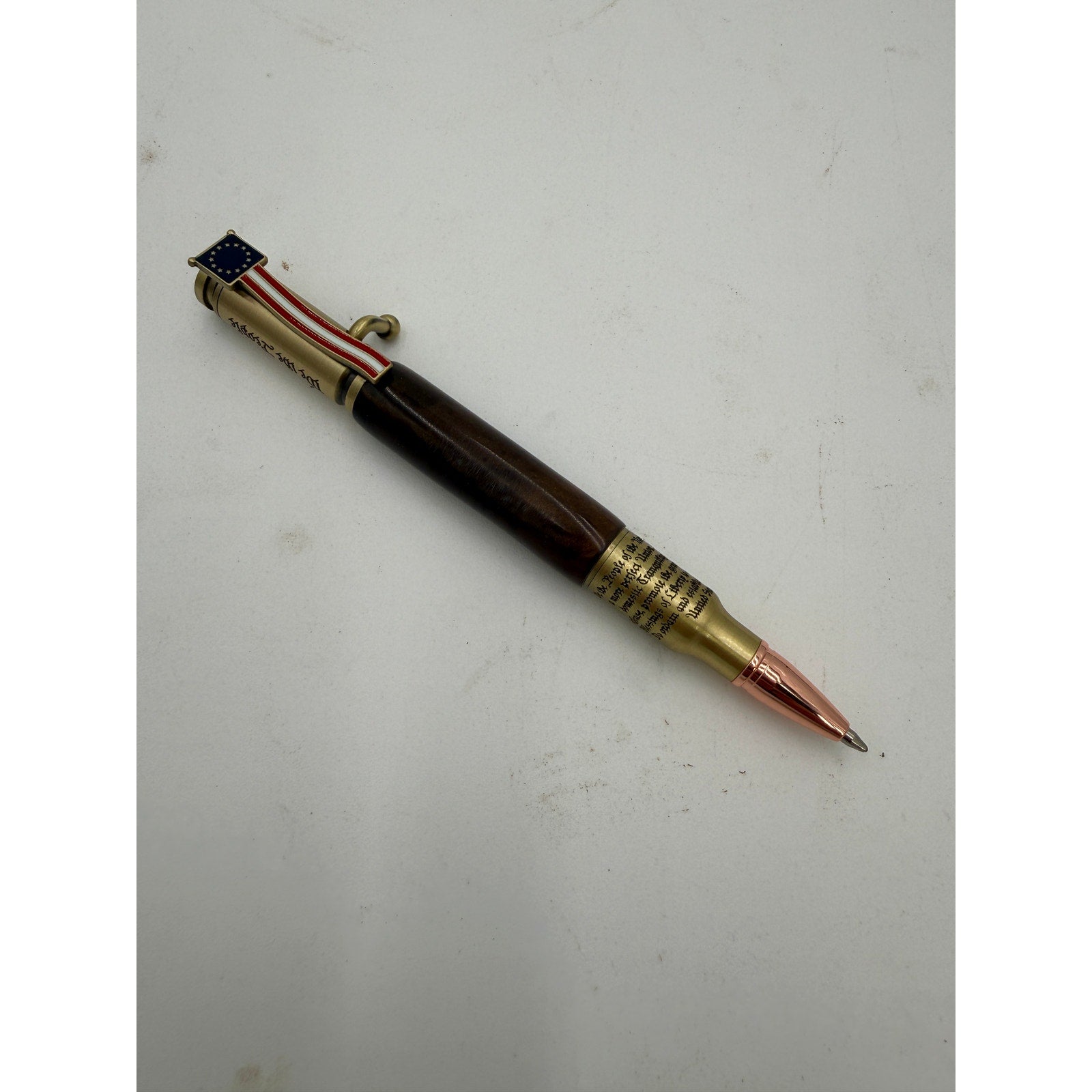Hand Turned Bolt Action Ink Pen Gift for Patriots, celebrate America’s 250th anniversary, handcrafted, choice of colors and patterns