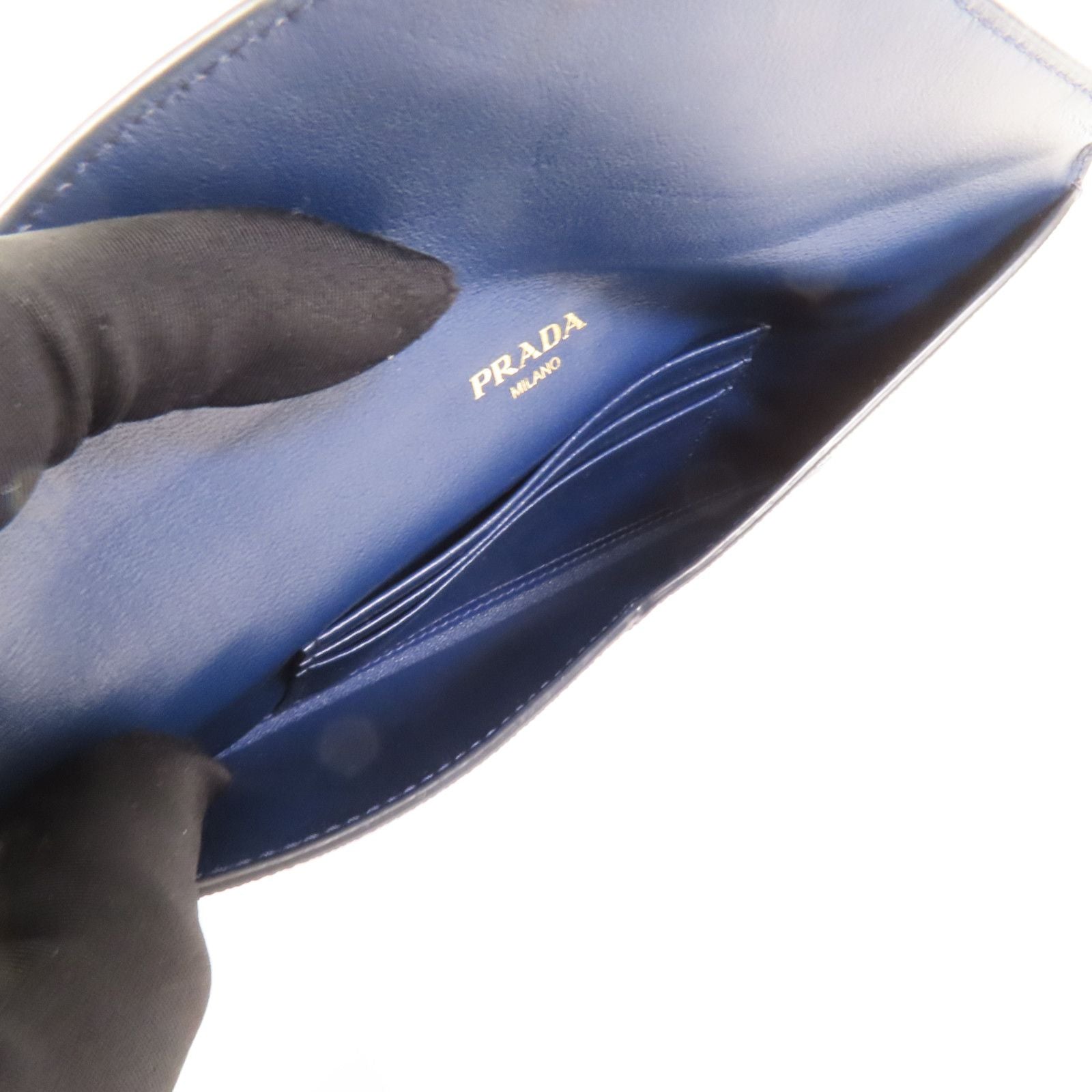 6941 - Prada Envelope Wallet Clutch Blue