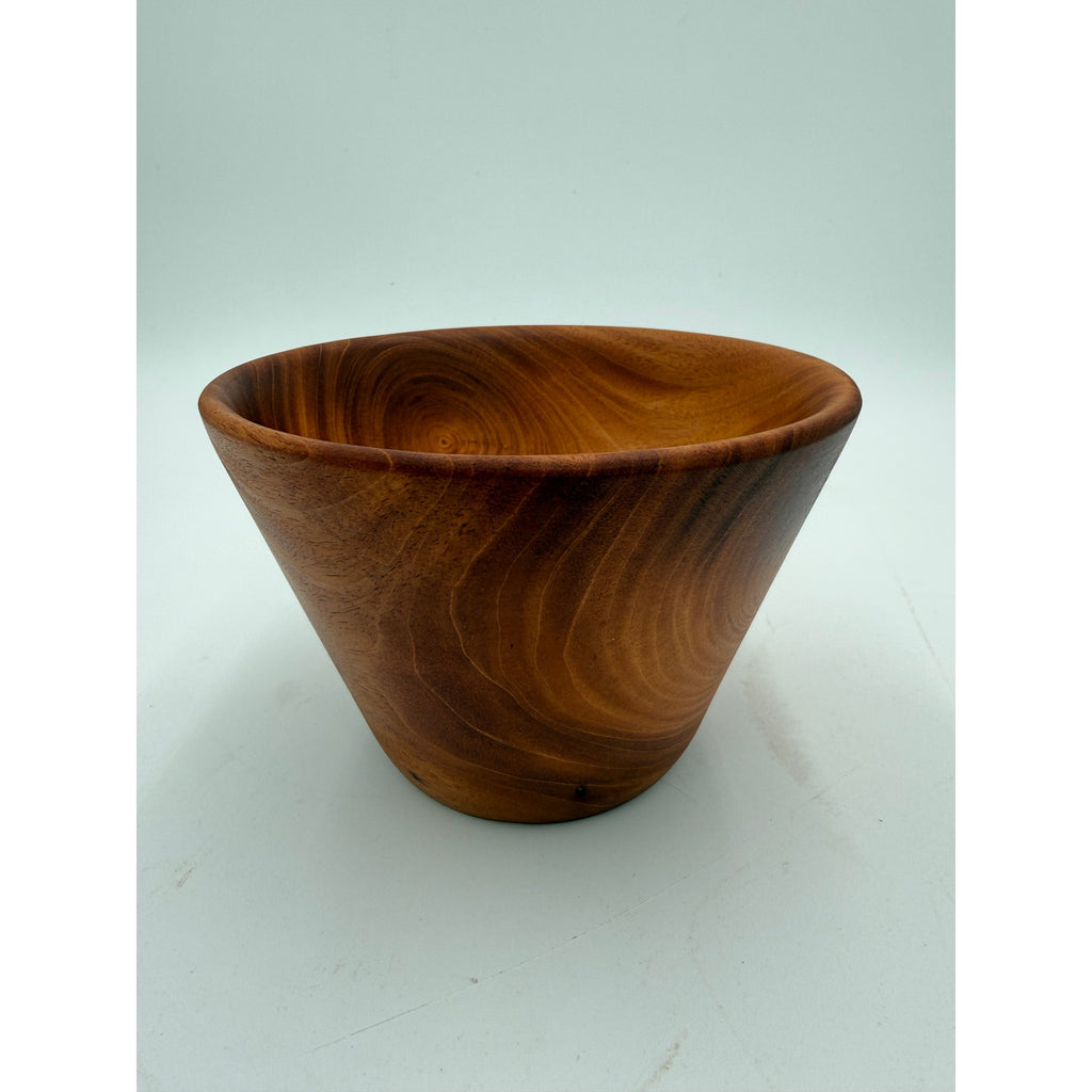 Mahogany Hand Turned Wood Bowl 5.5 x 3.75, rich reddish brown grain, food safe finish, unique artisan gift, small salad or snack