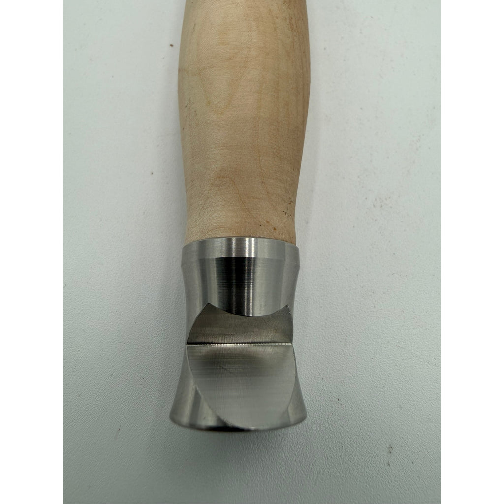 Hand Turned Maple Bottle Opener Handle, figured maple wood, handmade tool, ergonomic grip, durable stainless steel tip, bar accessory