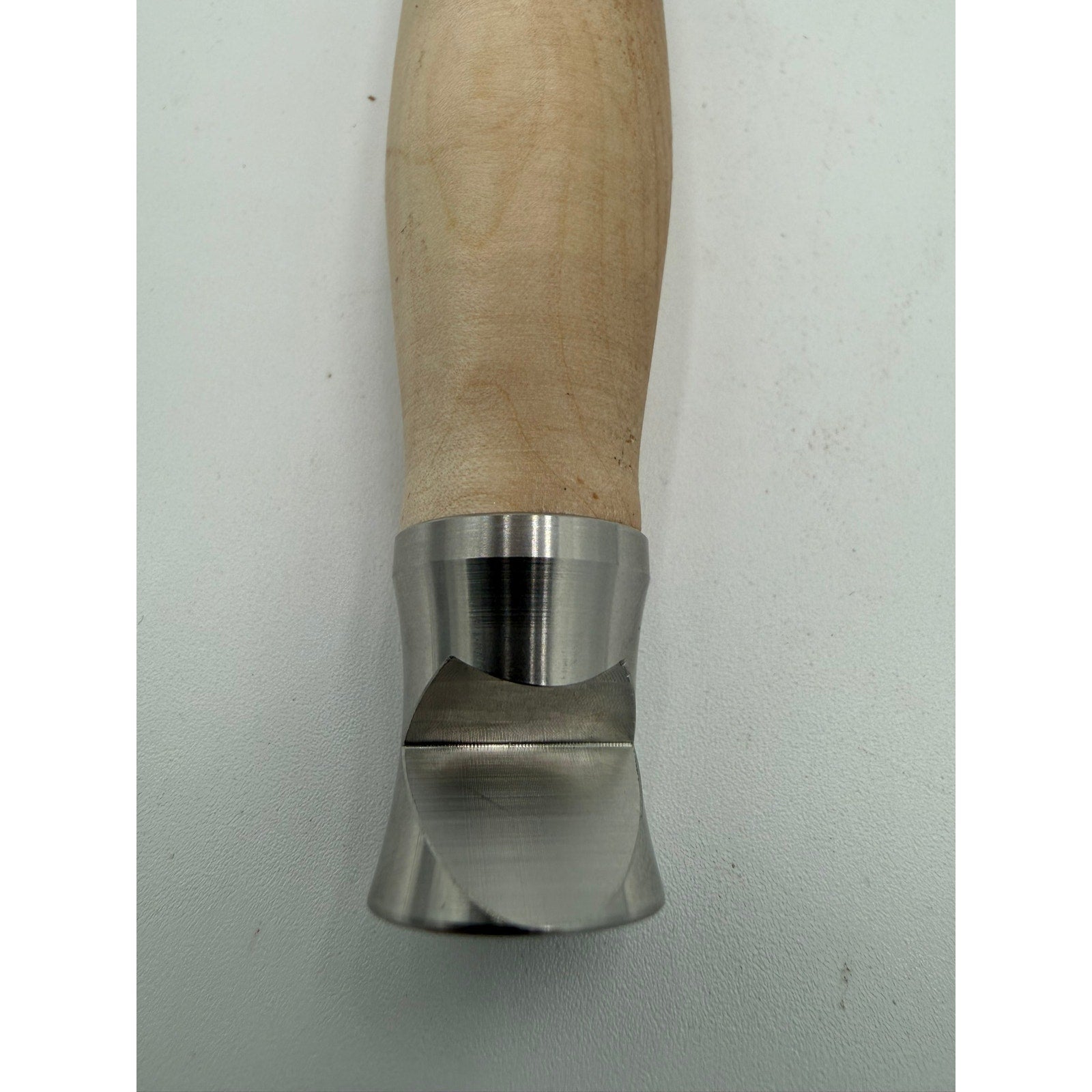 Hand Turned Maple Bottle Opener Handle, figured maple wood, handmade tool, ergonomic grip, durable stainless steel tip, bar accessory