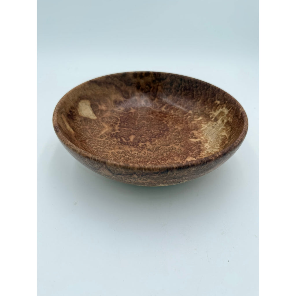 Hand Turned Red Mallee Burl Wood Bowl, 9.5 x 2.75 inches, food safe finish, handmade salad or fruit bowl, decorative centerpiece