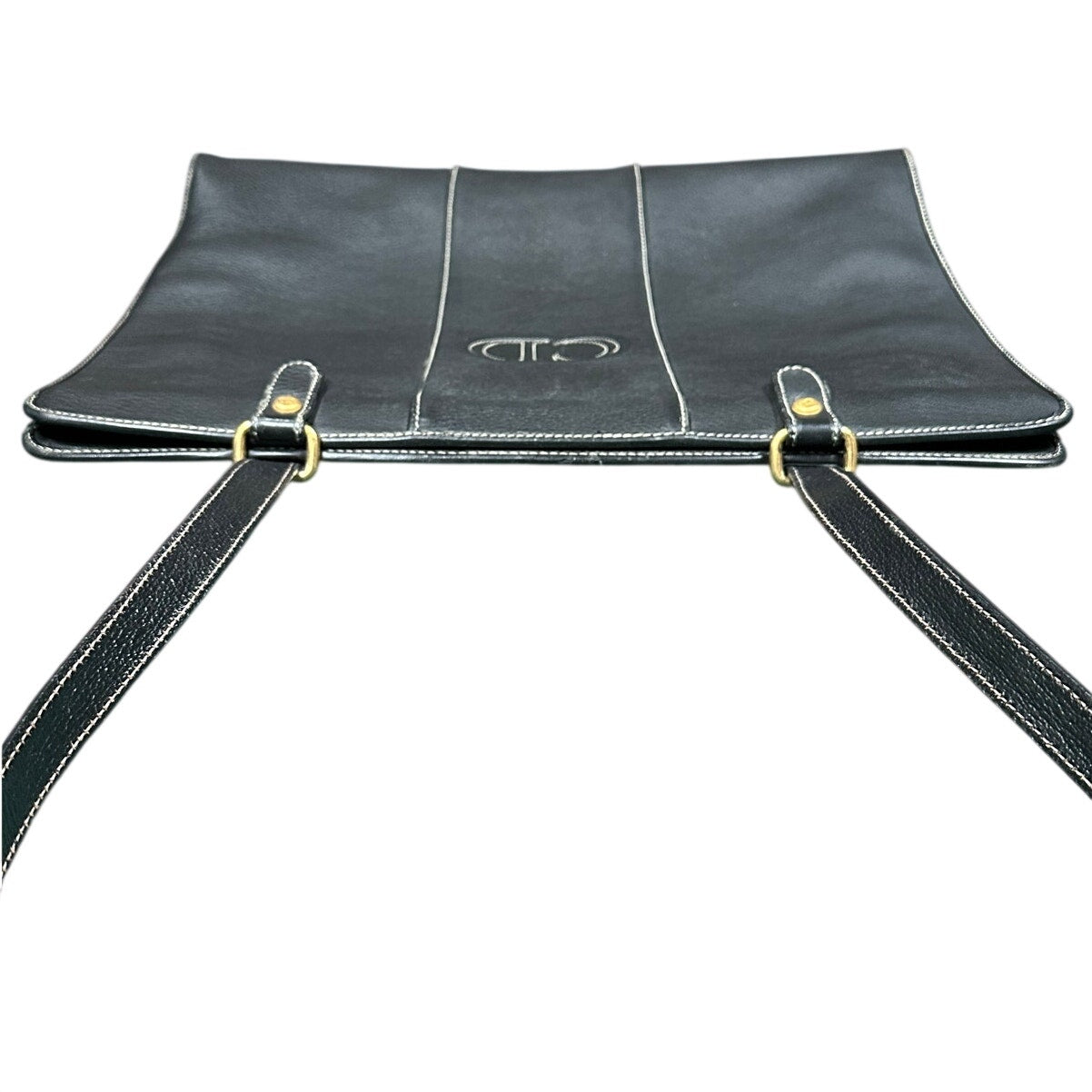Christian Dior Vintage Black Leather Shoulder Bag
