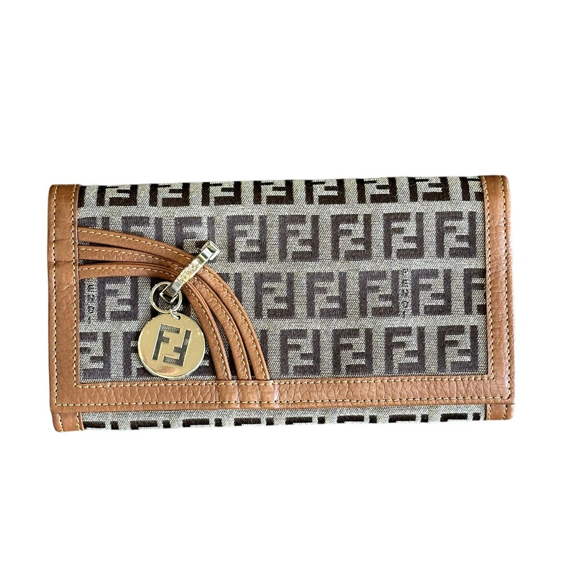 Fendi Zucca Monogram Long Wallet