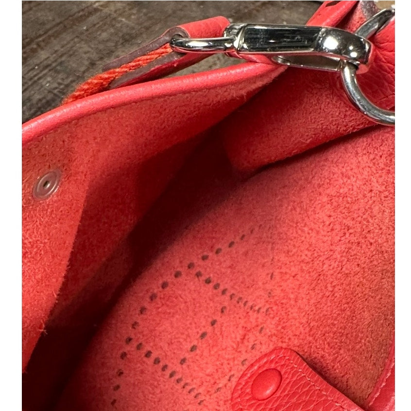 Hermès Evelyne TPM Pumpkin Orange Palladium Hardware Excellent