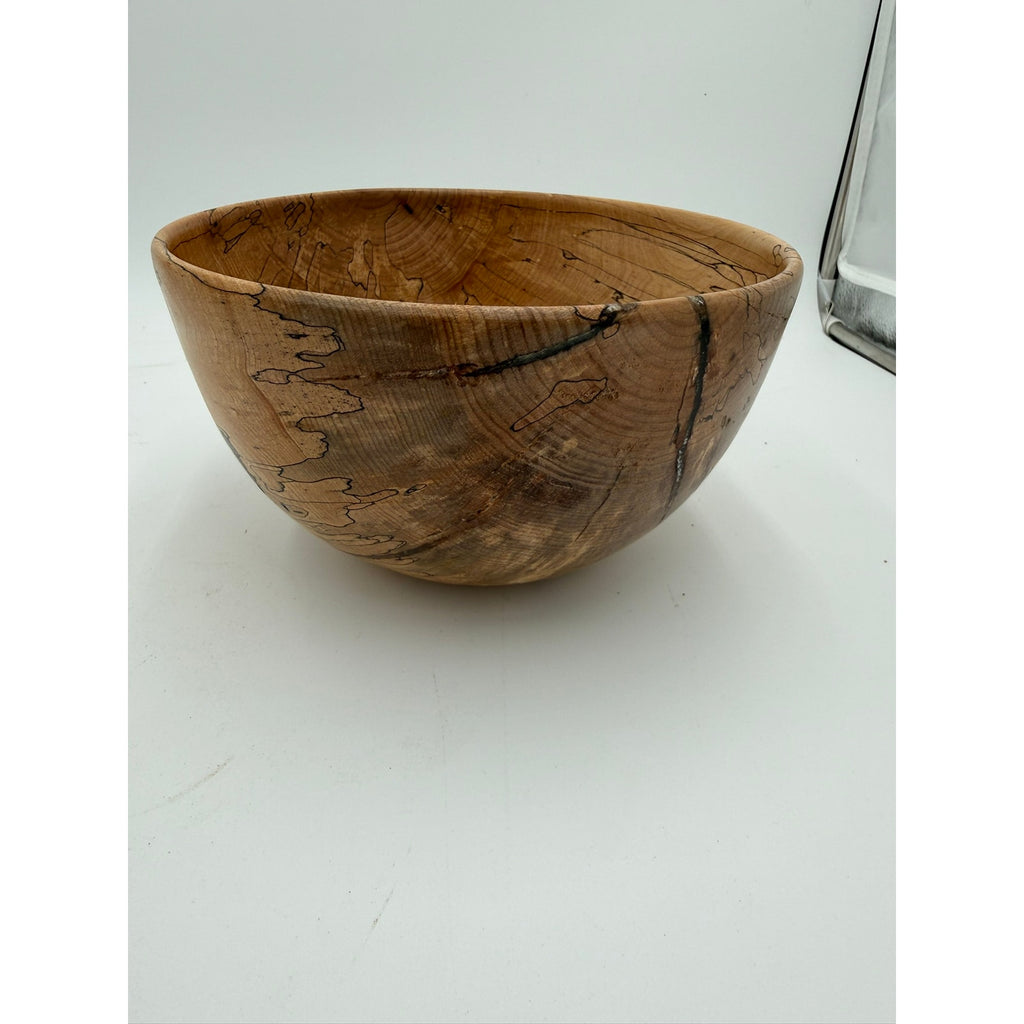 Decorative Spaulted Maple Bowl - Hand Turned
