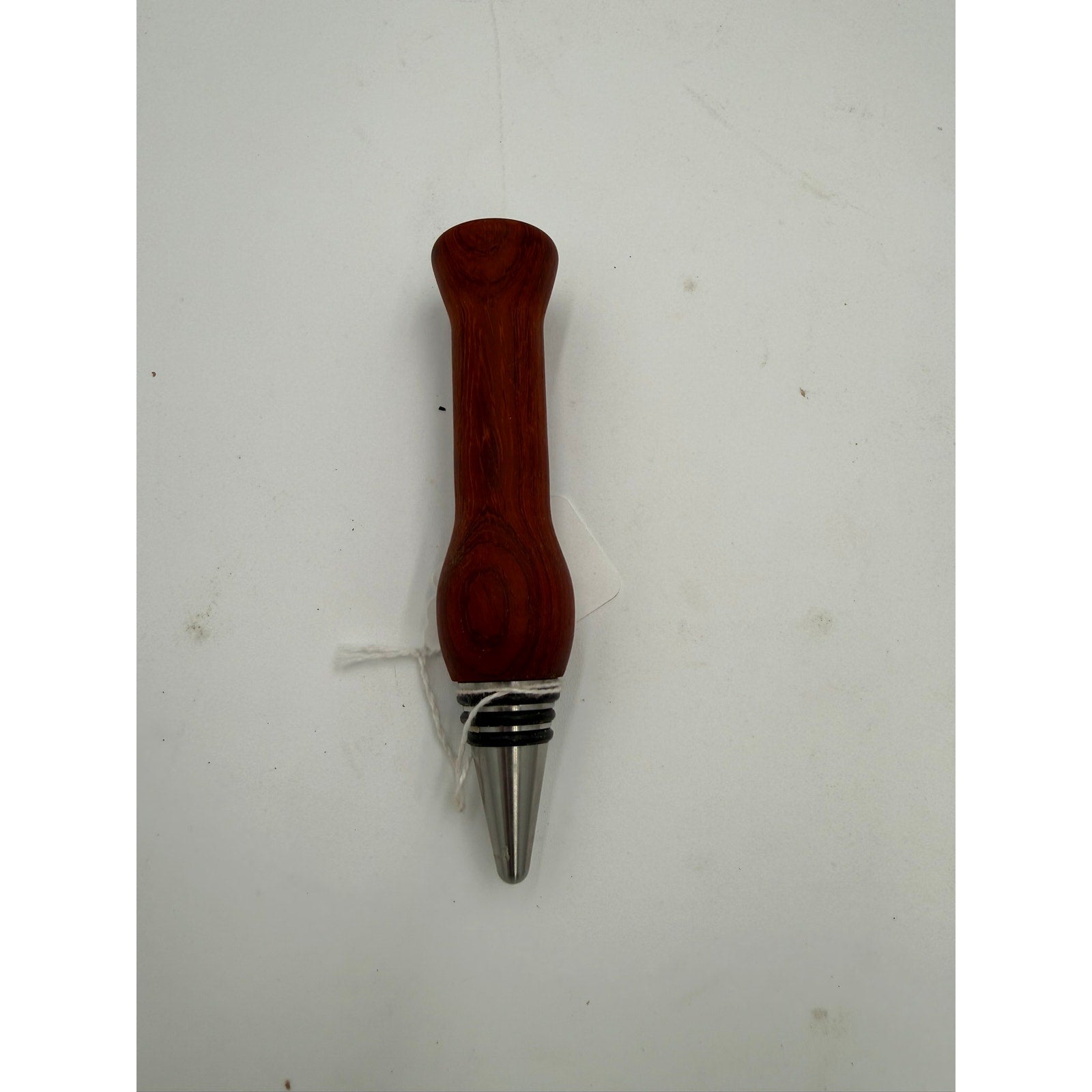 Hand Turned Hardwood Wine Bottle Stopper, stainless steel core, premium O-rings, choice of fine woods, gift ready