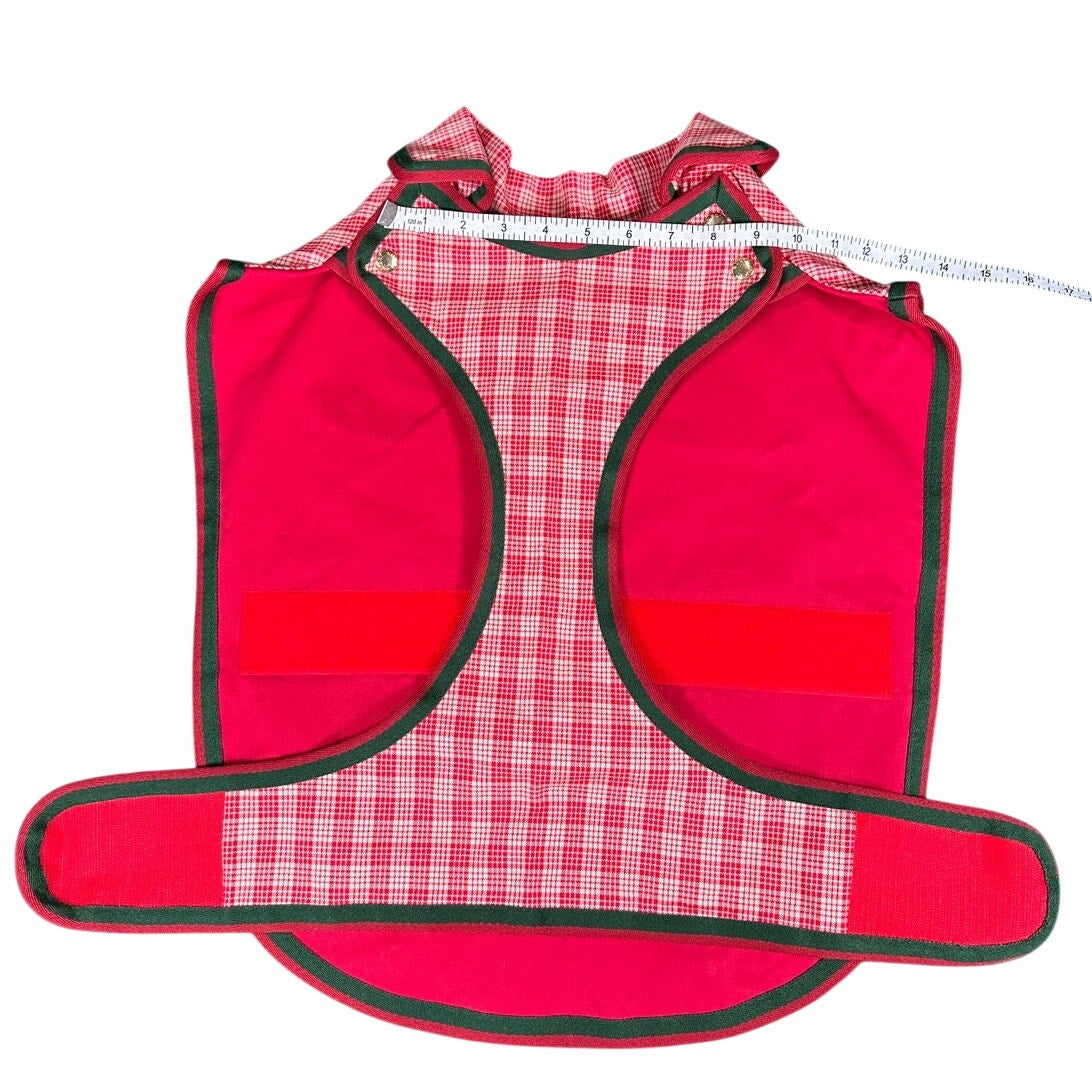 Gucci Tartan Plaid Dog Jacket Red Green White NWT Size L