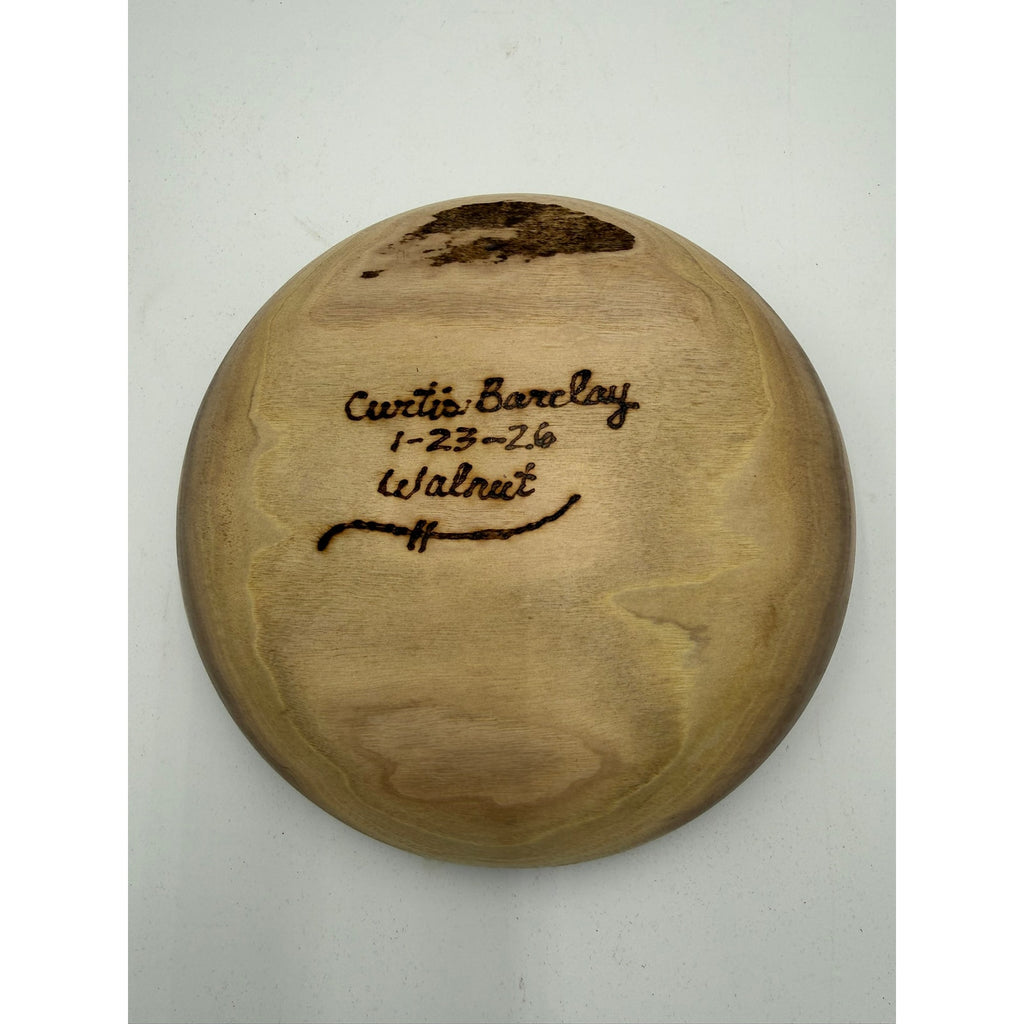Hand Turned Wood Bowl, Live Edge Walnut