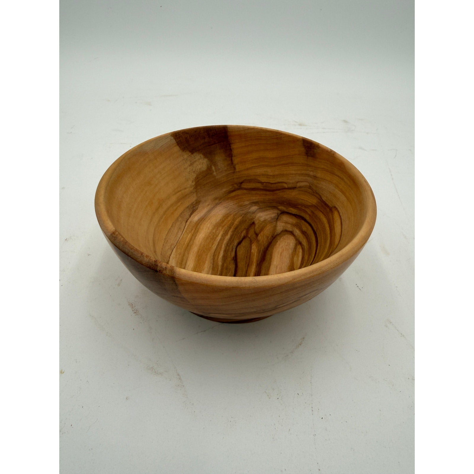 Italian Olive Wood Hand Turned Bowl, 5x2 Inch, Dense Hardwood, SKU 1366