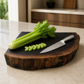 Thick Live Edge Walnut Cutting Board, end grain, 13.5 x 10.5 x 2.5, hand crafted, beautiful grain, serving display