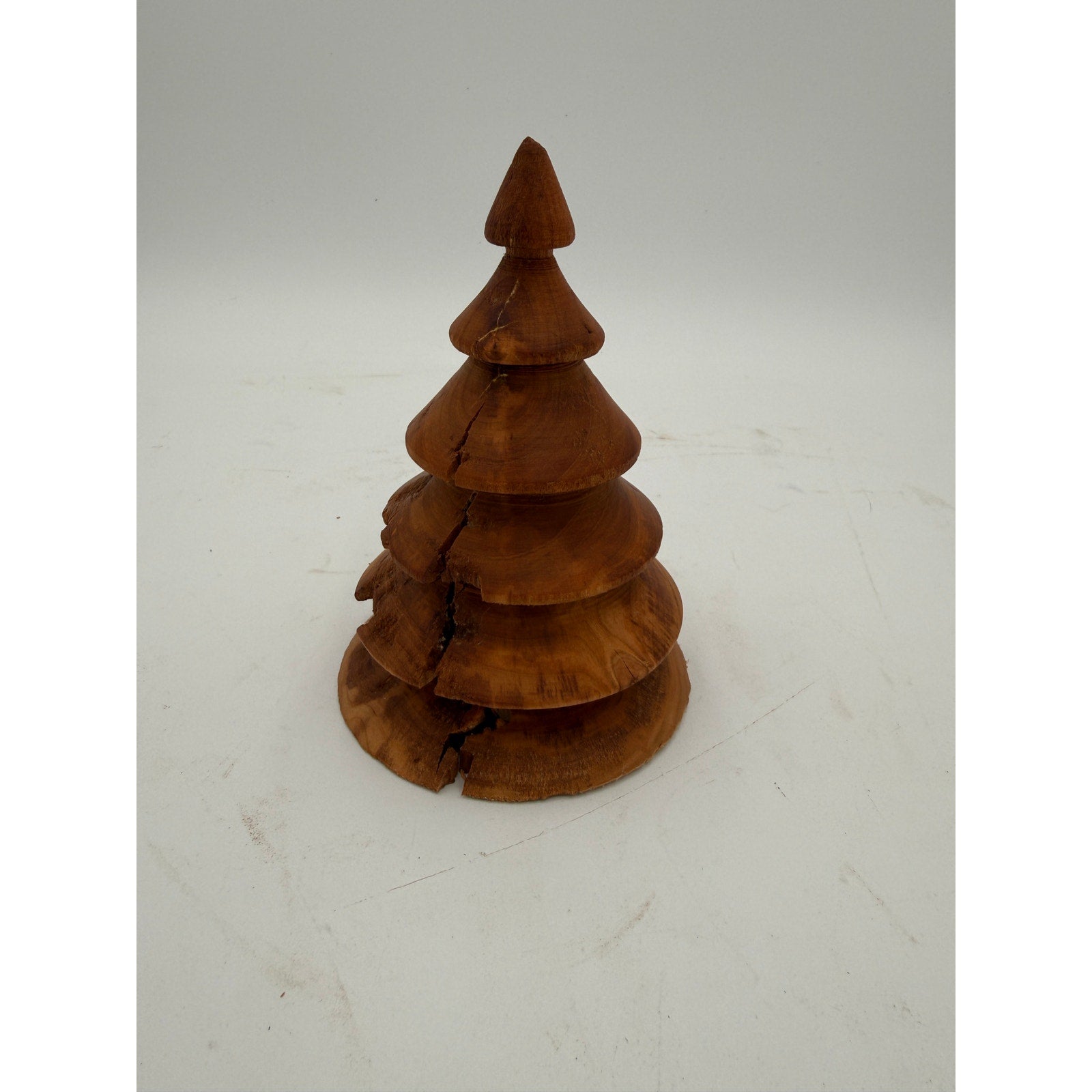 Hand Turned Wood Christmas Trees, Maple and Cherry, Rustic Holiday Decorations, SKUs 1369 to 1372