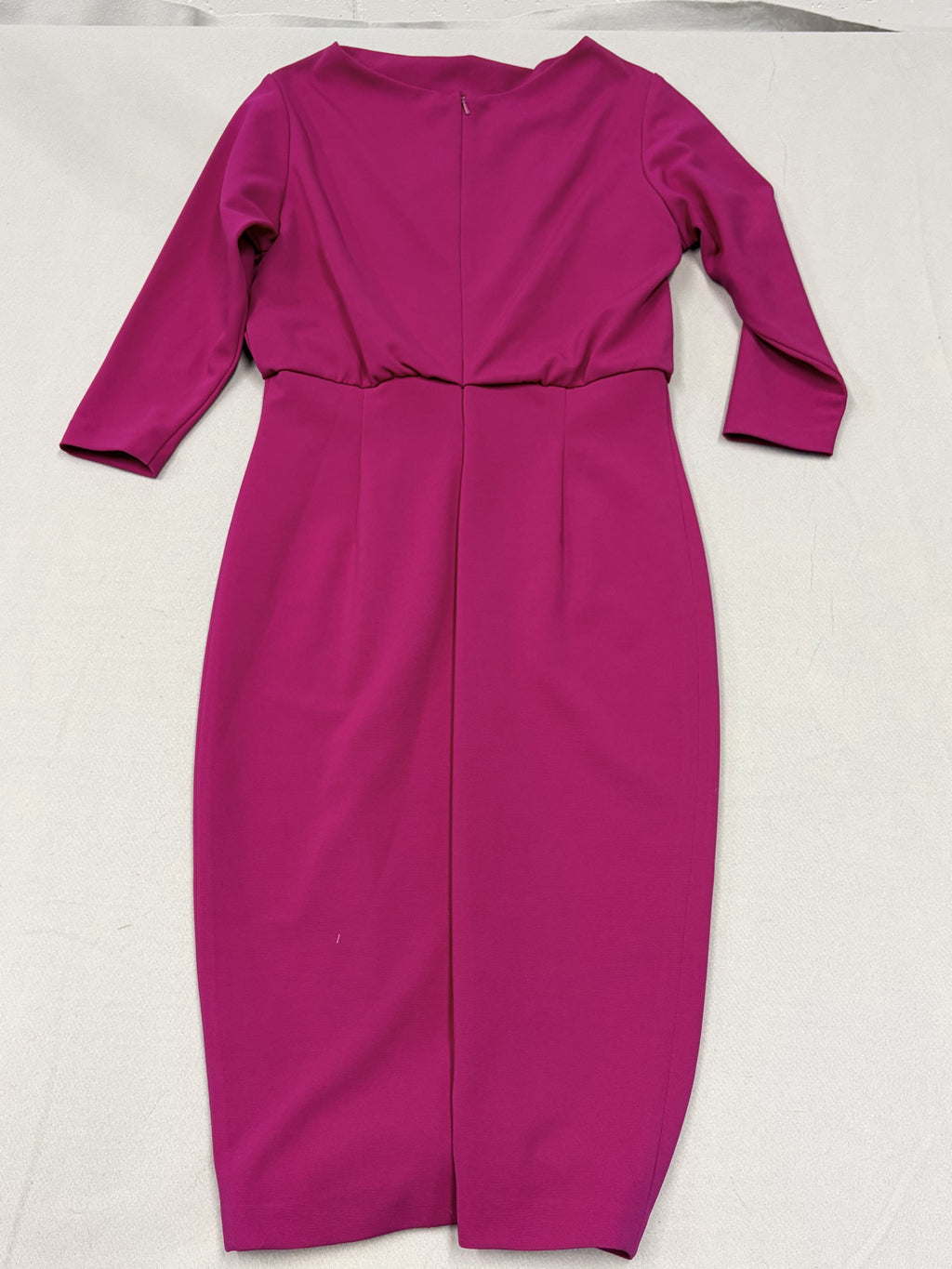 Badgley Mischka Bateau Neckline Knee-Length Dress Magenta M Women's - Image 4