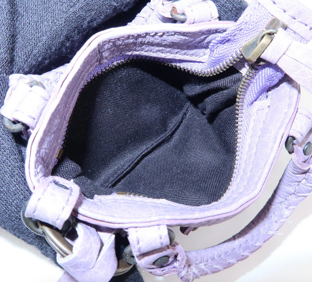 7550 - Balenciaga City Bag Keychain Charm Glycine Purple - Image 3