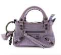 7550 - Balenciaga City Bag Keychain Charm Glycine Purple - Image 5