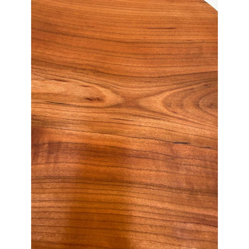 Square Cherry Hand Turned Wood Bowl, 9x9x1.52 inches, handmade serving dish, food safe finish, modern rustic decor