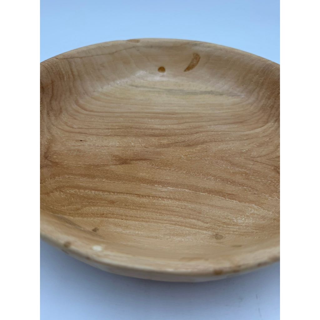 Hand Turned Pecan Wood Bowl 12x2 Decorative Piece, handmade, functional, centerpiece, natural finish, food safe oil