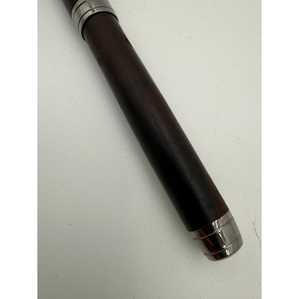 Mistrel Rollerball Pen in Walnut Burl, Black Titanium, Hand Turned, SKU 1566
