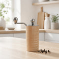 Hand Turned Maple Pepper Grinder, Stainless Steel, 1 5/8 x 3 1/2 Inch, SKU 1427