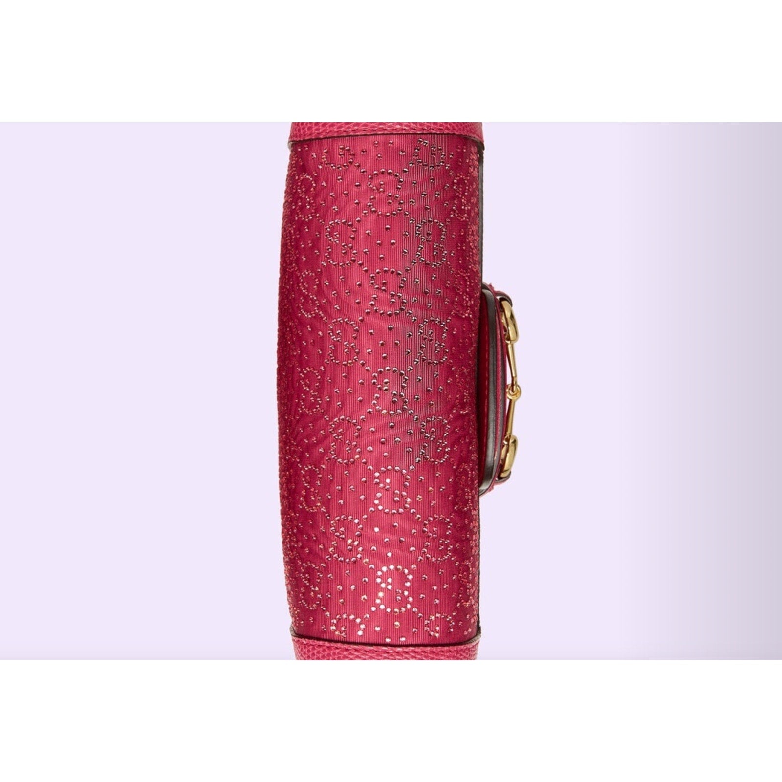 Gucci Mini 1955 Horsebit Pink Lizard Leather & Crystal Bag EXOTIC NIB