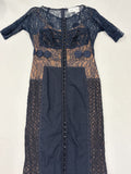 Beguile by Byron Lars Carissima Sheath Dress Navy Blue Lace Crochet Women's - Image 1