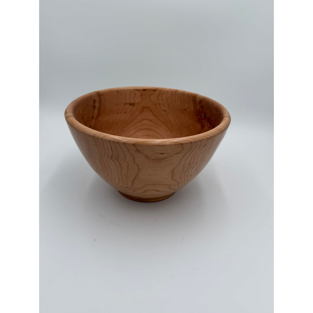 Hand Turned Wood Bowl, Black Cherry Deep Salad Bowl, Handmade Hardwood, Food Safe Bowl, Unique High Quality