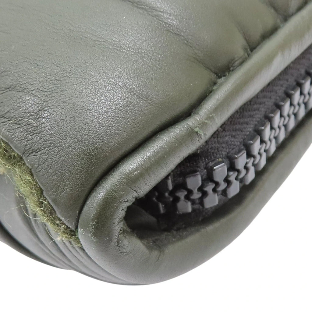 6042 - Bottega Veneta Intrecciato Padded Clutch Dark Green - Image 6