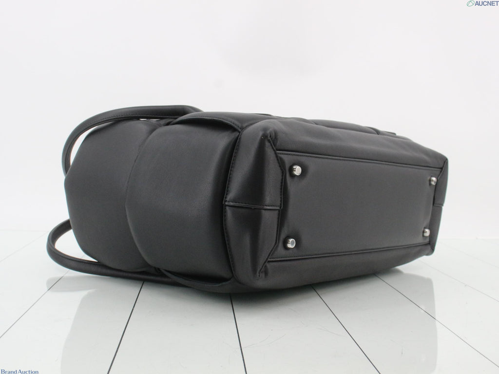 7610 - Bottega Veneta Maxi Intrecciato Padded Large Arco Tote Bag Black - Image 5
