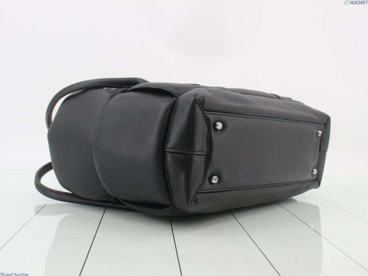 7610 - Bottega Veneta Maxi Intrecciato Padded Large Arco Tote Bag Black - Image 5