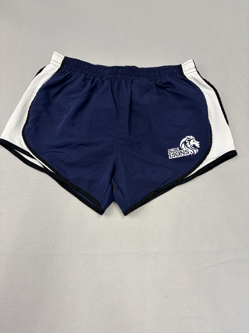 Navy Blue DMCS Lions Athletic Shorts Mesh Trim - Size L / Navy / Excellent - Image 1