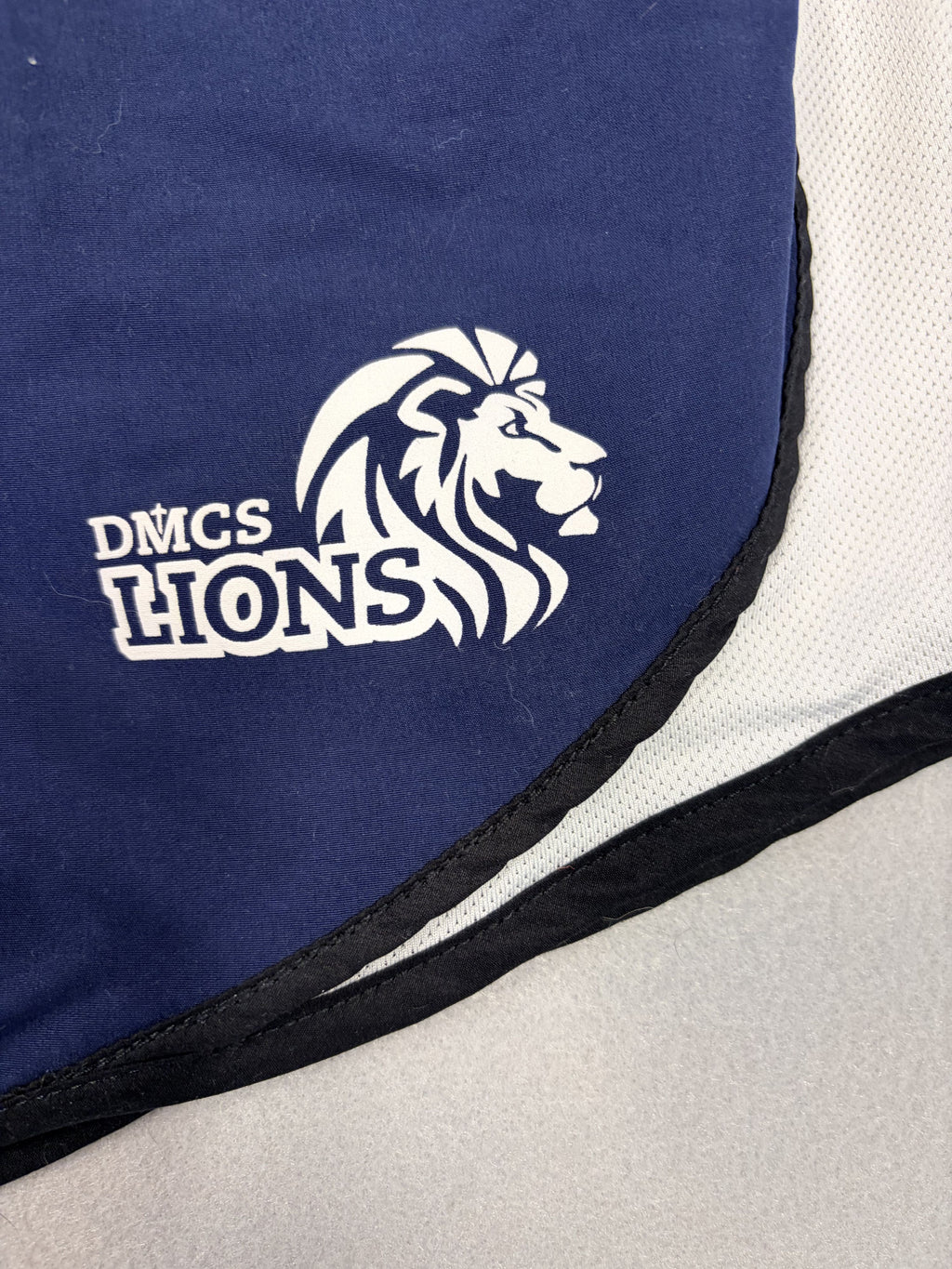 Navy Blue DMCS Lions Athletic Shorts Mesh Trim - Size L / Navy / Excellent - Image 2