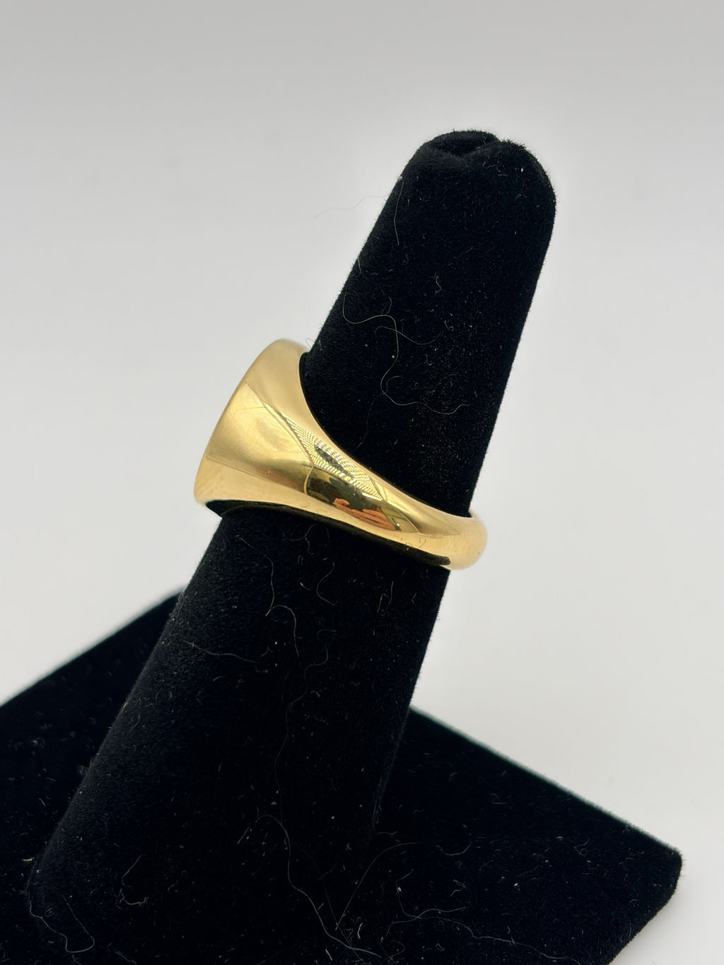 BRY Gold Initial A Signet Ring Script A Engraved Initial - Image 5