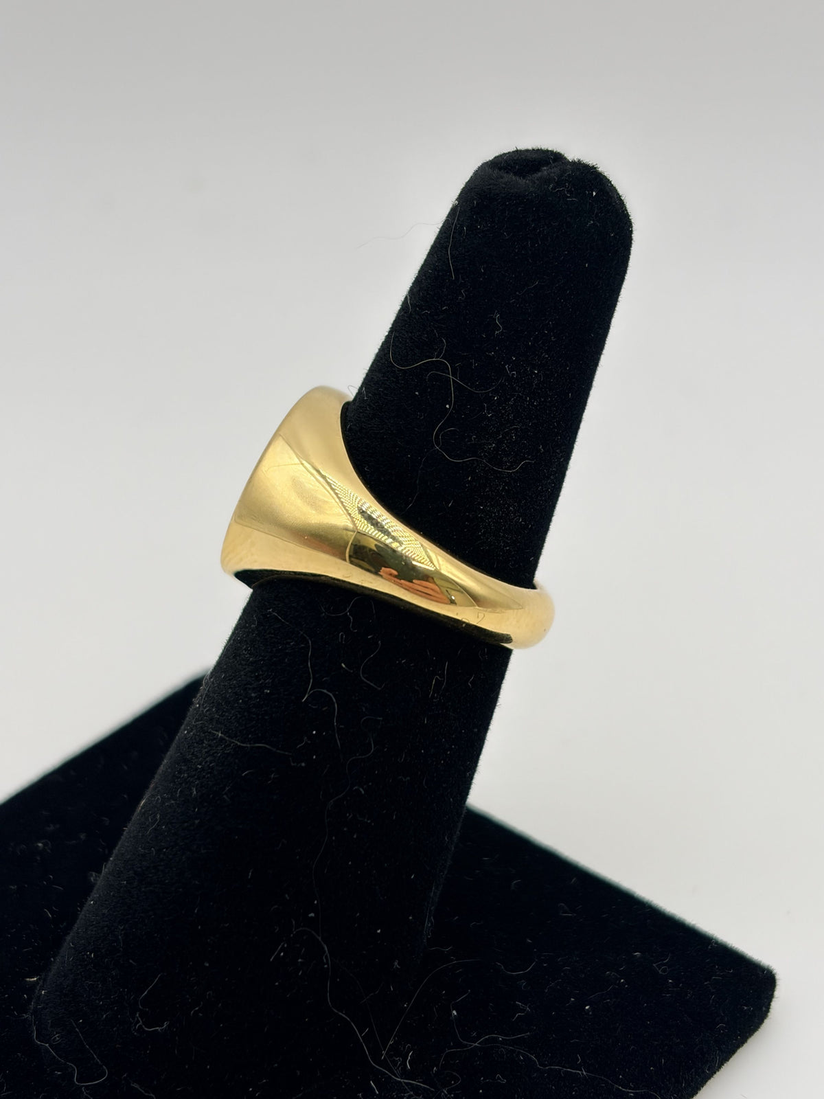 BRY Gold Initial A Signet Ring Script A Engraved Initial - Image 5