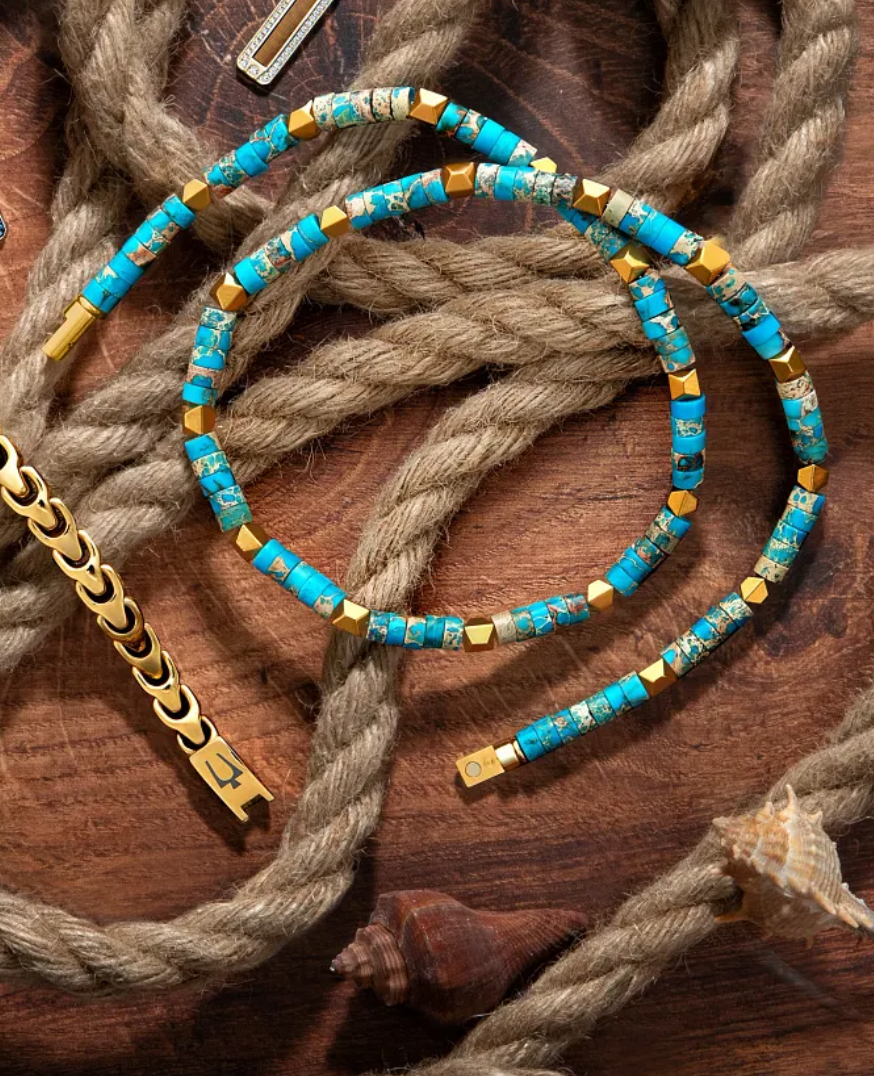 Bulova Marine Star Turquoise Necklace - NIB - Image 4
