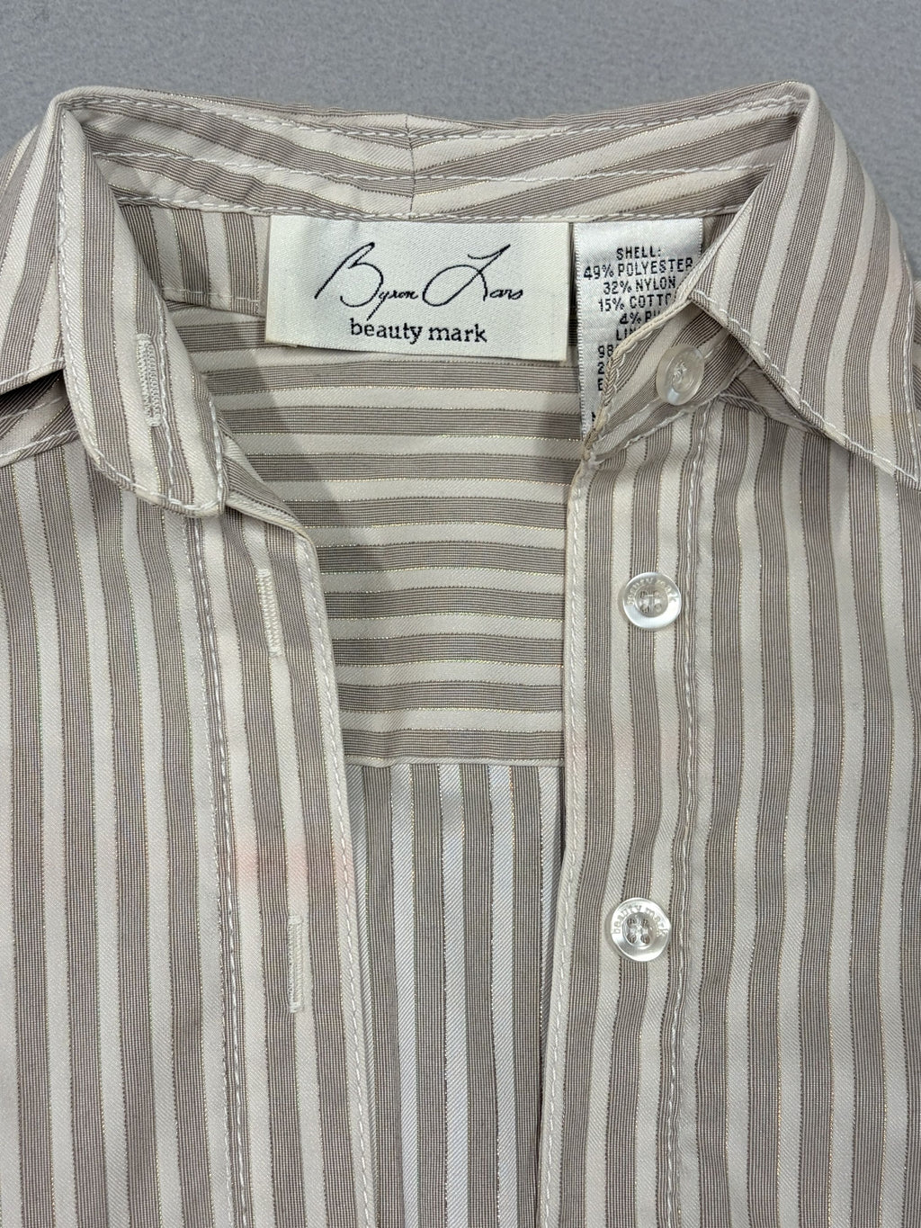 Byron Lars Beauty Mark Ruched Striped Shirt Dress Size 6 Women's - Image 2