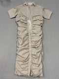 Byron Lars Beauty Mark Ruched Striped Shirt Dress Size 6 Women's - Image 1