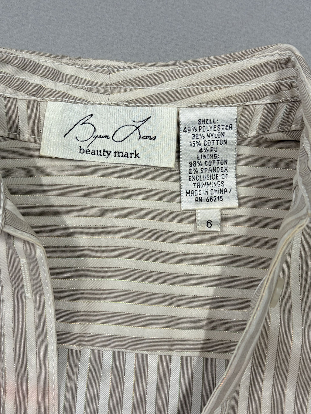 Byron Lars Beauty Mark Ruched Striped Shirt Dress Size 6 Women's - Image 3
