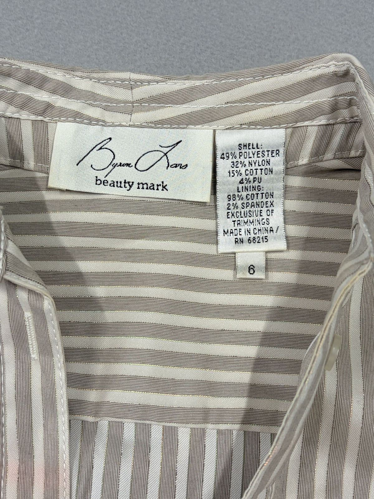 Byron Lars Beauty Mark Ruched Striped Shirt Dress Size 6 Women's - Image 3