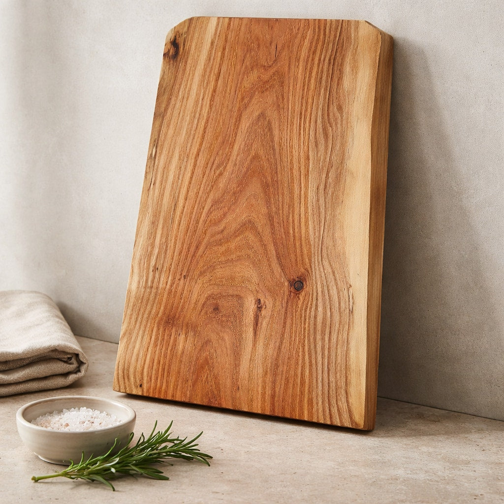 Ash Charcuterie Board for Stylish Serving, 17x12x1, food safe finish, functional kitchen decor, handmade in USA