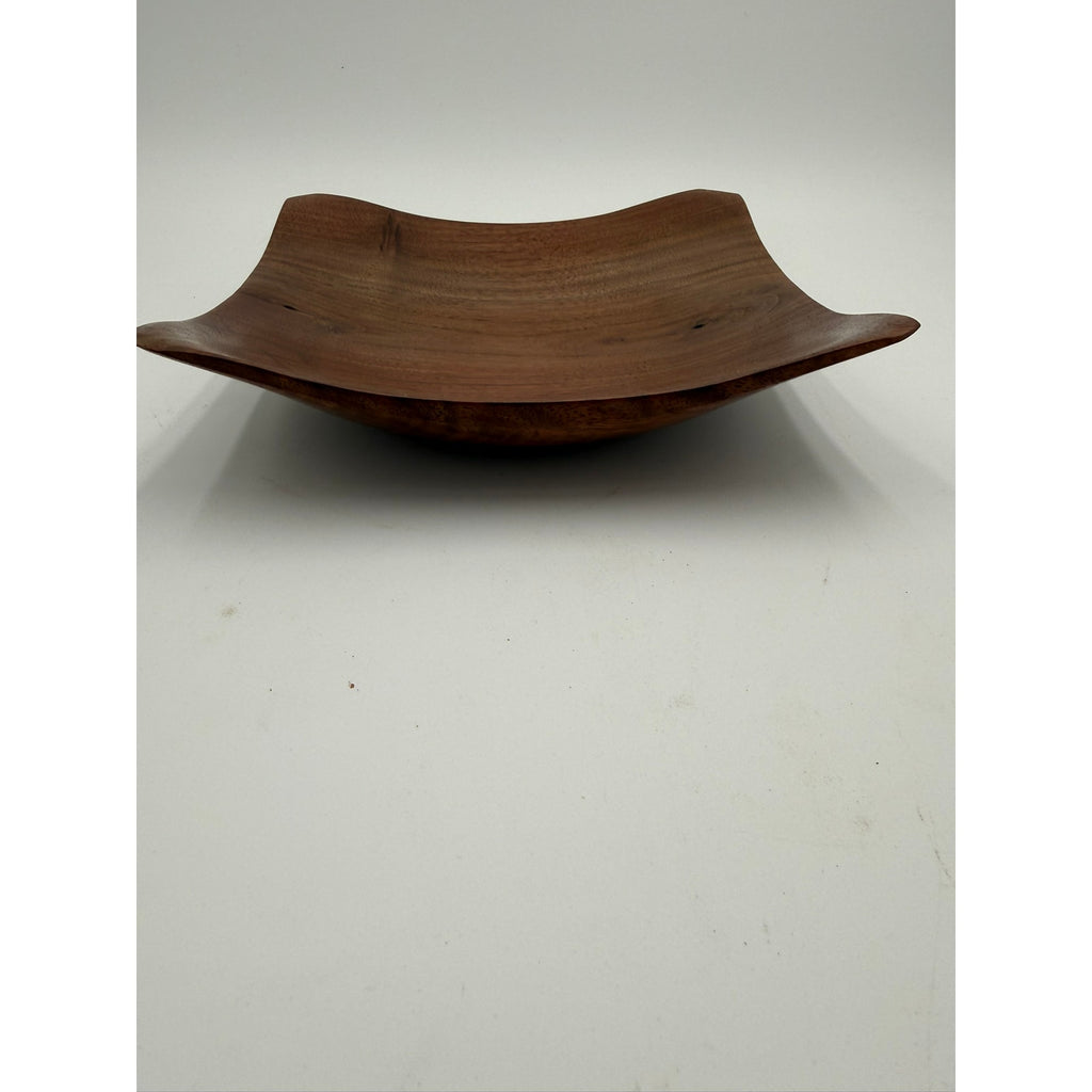 Hand Turned Walnut Square Bowl 8x8x2 for Home Decor, handmade wood bowl, unique centerpiece, functional catchall