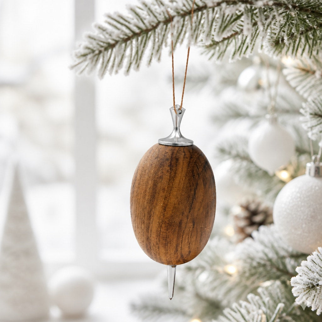 Hand Turned Wooden Christmas Ornament, One of a Kind, Artisan Holiday Decor, 2.5 to 7 Inches