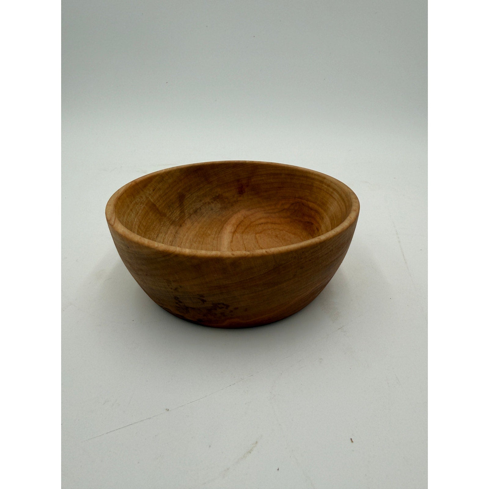 Hand Turned Hard Maple Bowl for Everyday Use, 5.25 x 2 in, durable, functional, hand crafted, food safe finish, small salad or snack