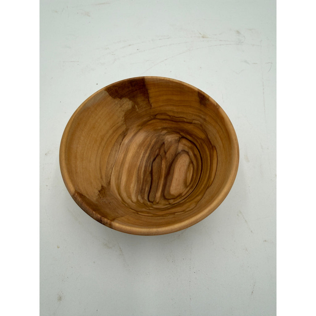 Italian Olive Wood Hand Turned Bowl, 5x2 Inch, Dense Hardwood, SKU 1366