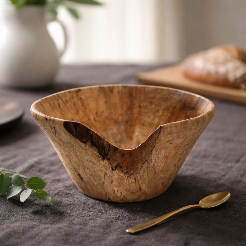 Natural Edge Spaulted Maple Bowl
