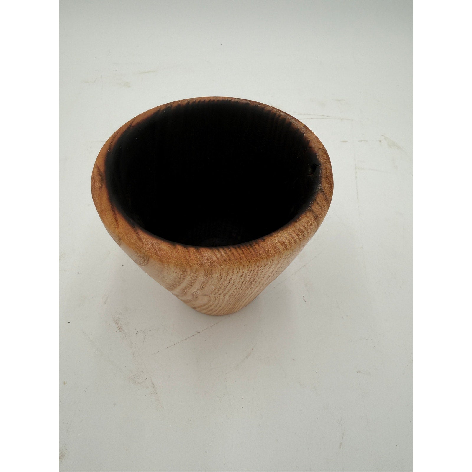 Honey Locust Hand Turned Wood Bowl 4.5x4.5, rich grain patterns, small decorative vessel, food safe finish, artisan made