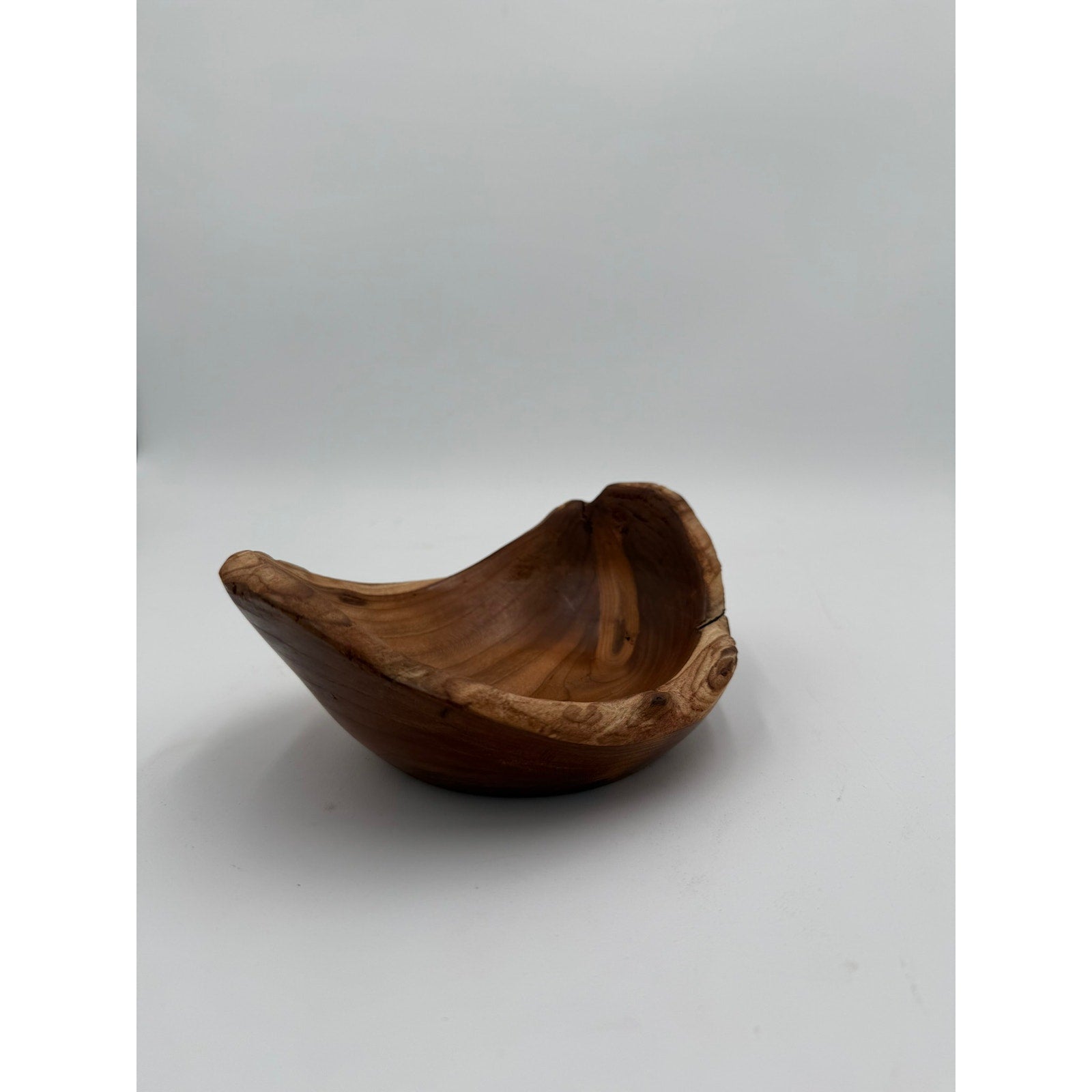 Live Edge Black Cherry Hand Turned Bowl, 7.5 x 5.5 x 2.5 in, food safe finish, rustic decor, functional gift